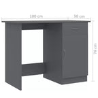 Bureau gris 39,4x19,7x29,9 bois d'ingénierie