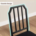 Ensemble table à manger en verre avec chaises rembourrées, bords chanfreinés, mobilier de salle à manger compact pour petits espaces, appartements et cuisines domestiques