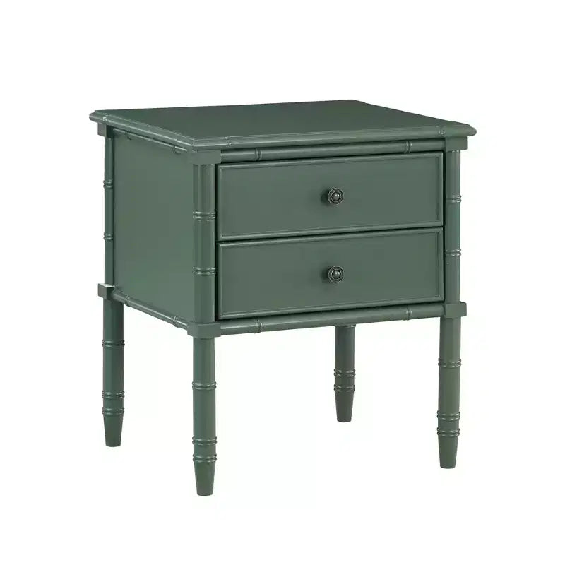 Table de Chevet GDFStudio Emmett Moderne du Milieu du Siècle 22 avec 2 Tiroirs