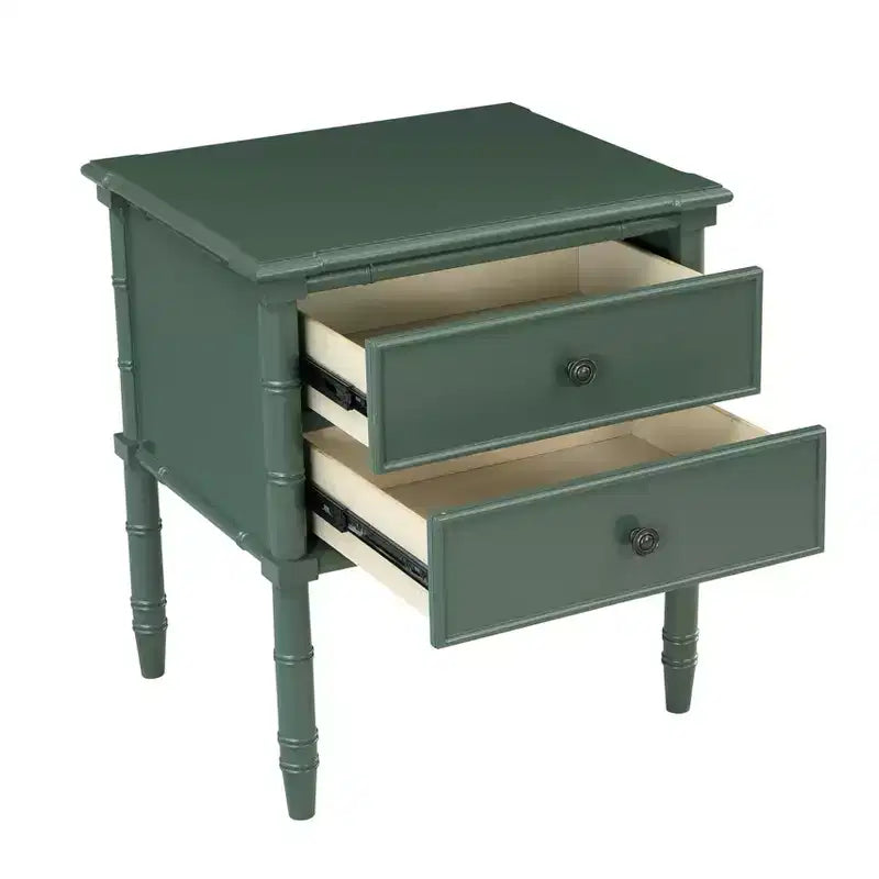 Table de Chevet GDFStudio Emmett Moderne du Milieu du Siècle 22 avec 2 Tiroirs