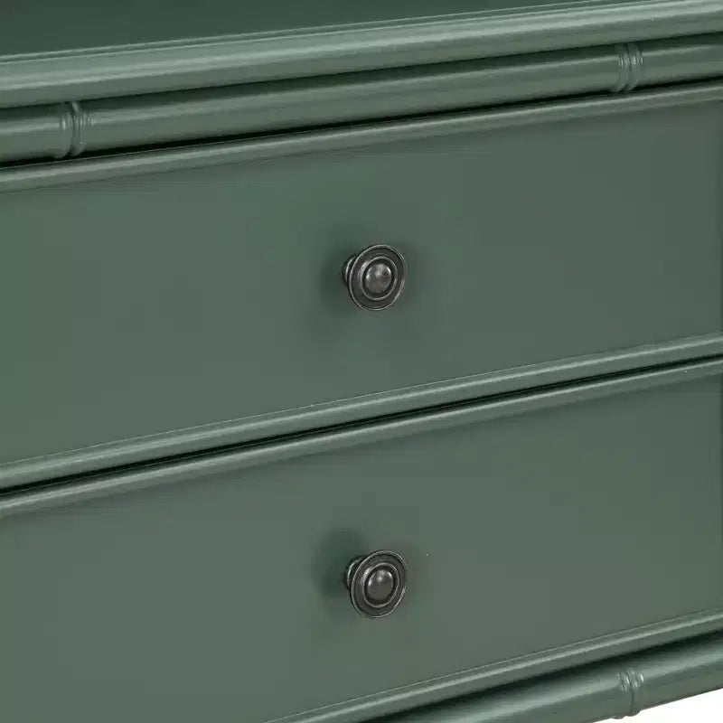 Table de Chevet GDFStudio Emmett Moderne du Milieu du Siècle 22 avec 2 Tiroirs