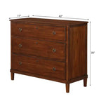 Commode 3 tiroirs en bois d'acacia rustique GDFStudio Callen 42