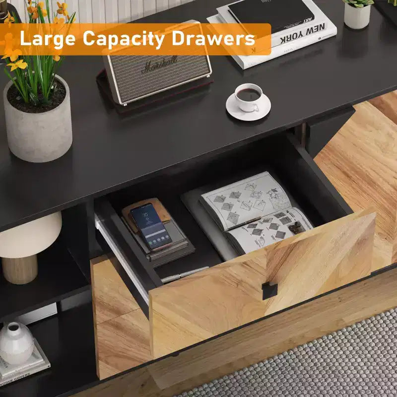 Meuble de rangement autoportant CuisinSmart, buffet avec tiroirs et portes, bahut en bois avec rangement pour salle à manger