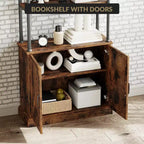 Étagère à Livres Moderne Bibliothèque avec Tiroirs Rangement Étagère Haute Cadre Métallique Grands Présentoirs pour Chambre à Coucher, Salon