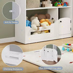 Étagère à Livres en Bois pour Tout-Petits avec Lumière à Détecteur de Mouvement, Organiseur de Rangement de Jouets pour Enfants, Bibliothèque de Style Maison de Poupée pour Salle de Jeux, Chambre à Coucher et Crèche
