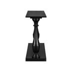 Okak 63IN Console d'entrée Vintage avec placage en pin, table console avec pieds effilés élégants et étagère ouverte, table de couloir pour salon, noir