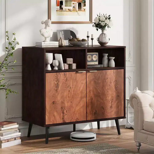 31,5 Buffet Armoire de Rangement, Meuble de Cuisine en Bois Style Ferme