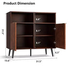 31,5 Buffet Armoire de Rangement, Meuble de Cuisine en Bois Style Ferme