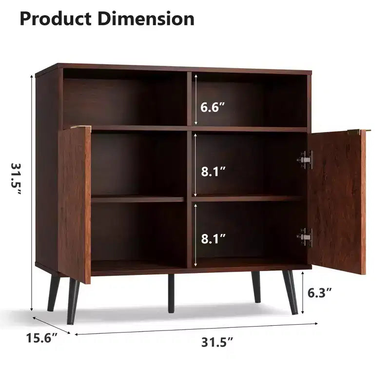 31,5 Buffet Armoire de Rangement, Meuble de Cuisine en Bois Style Ferme
