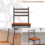 Lot de 2 tabourets de bar hauteur comptoir, chaises de bar rembourrées en similicuir avec coussin épais, dossier et repose-pieds pour îlot de cuisine