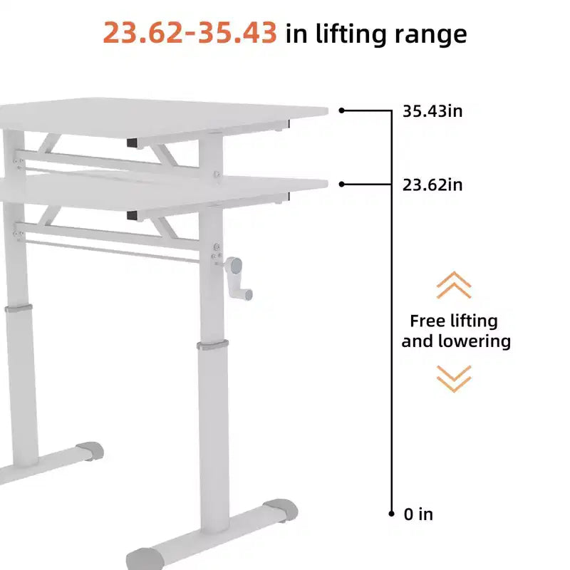 Okak Bureau réglable en hauteur 120 cm, bureau d'ordinateur polyvalent, bureau pour salon, bureau, salle de classe