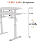 Okak Bureau réglable en hauteur 120 cm, bureau d'ordinateur polyvalent, bureau pour salon, bureau, salle de classe