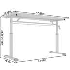 Okak Bureau réglable en hauteur 120 cm, bureau d'ordinateur polyvalent, bureau pour salon, bureau, salle de classe