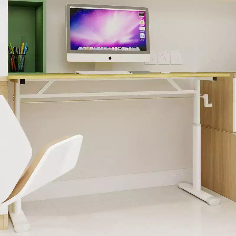 Okak Bureau réglable en hauteur 120 cm, bureau d'ordinateur polyvalent, bureau pour salon, bureau, salle de classe