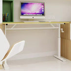 Okak Bureau réglable en hauteur 120 cm, bureau d'ordinateur polyvalent, bureau pour salon, bureau, salle de classe