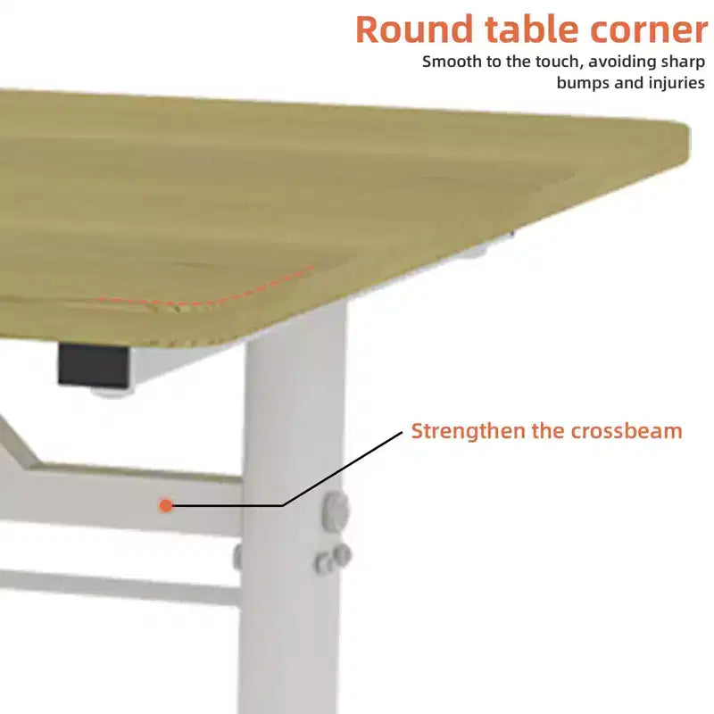 Okak Bureau réglable en hauteur 120 cm, bureau d'ordinateur polyvalent, bureau pour salon, bureau, salle de classe