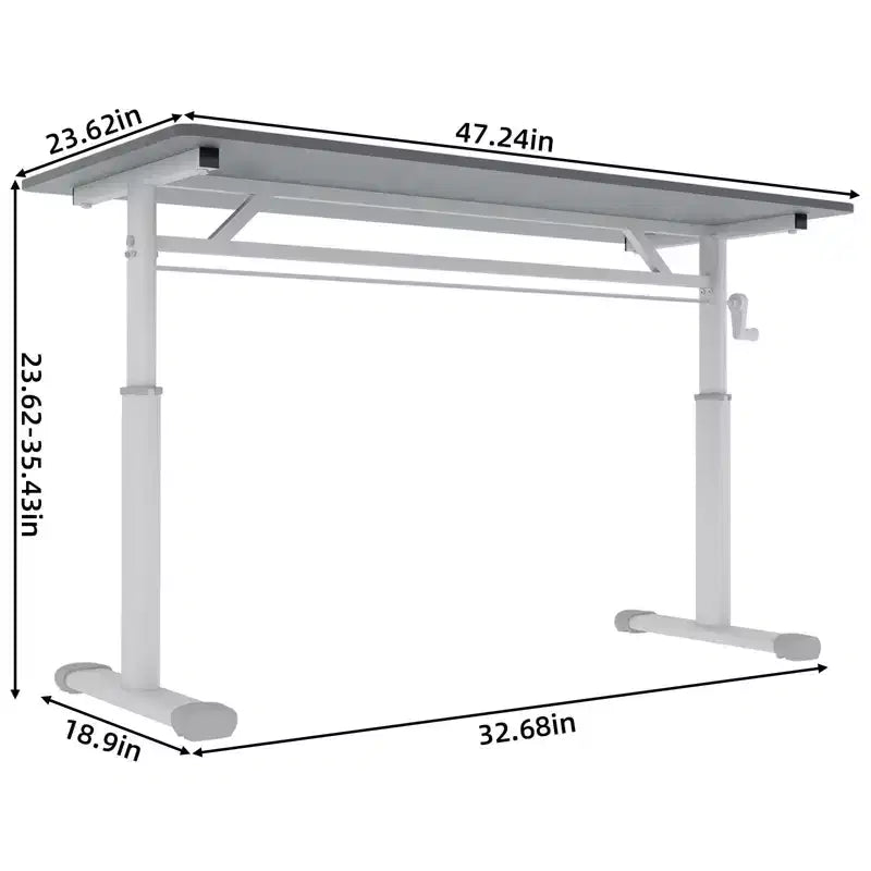 Okak Bureau réglable en hauteur 120 cm, bureau d'ordinateur polyvalent, bureau pour salon, bureau, salle de classe