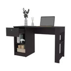 Okak 29.8IN Bureau Informatique Minimaliste, Petit Bureau avec 1 Tiroir et 2 Étagères Ouvertes, Bureau pour Salon, Étude, Bureau