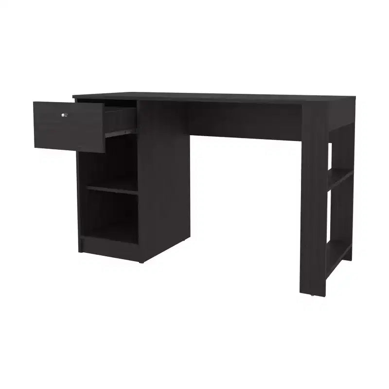 Okak 29.8IN Bureau Informatique Minimaliste, Petit Bureau avec 1 Tiroir et 2 Étagères Ouvertes, Bureau pour Salon, Étude, Bureau