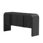 Okak 63IN Table Console Courbe Moderne, Table d'Entrée avec 4 Portes et Étagère Réglable, Table Console Étroite pour Couloir, Salon