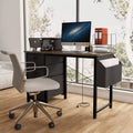 Okak Bureau d'ordinateur moderne de 120 cm avec 3 tiroirs, bureau de travail avec poche latérale, bureau de gaming pour salon, salle de lecture, bureau