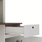 Okak 51.18IN Bureau informatique moderne avec étagère supérieure et bibliothèque, Bureau avec grand espace de rangement, Bureau d'écriture pour étude, salle de lecture