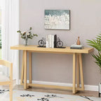 Okak Table d'entrée rectangulaire minimaliste de 59,84 pouces, Table console avec pieds au design unique et plateau épais, Table d'appoint pour foyer, Extérieur