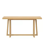 Okak Table d'entrée rectangulaire minimaliste de 59,84 pouces, Table console avec pieds au design unique et plateau épais, Table d'appoint pour foyer, Extérieur