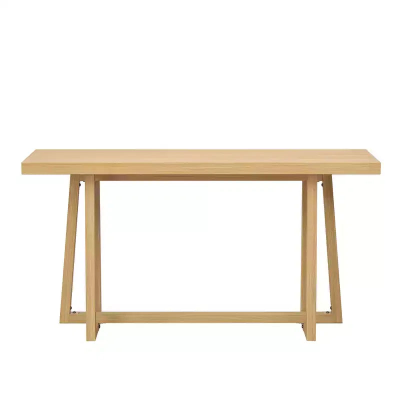 Okak Table d'entrée rectangulaire minimaliste de 59,84 pouces, Table console avec pieds au design unique et plateau épais, Table d'appoint pour foyer, Extérieur