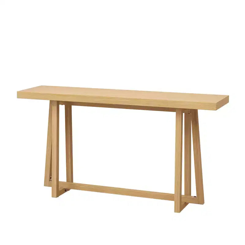 Okak Table d'entrée rectangulaire minimaliste de 59,84 pouces, Table console avec pieds au design unique et plateau épais, Table d'appoint pour foyer, Extérieur
