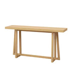 Okak Table d'entrée rectangulaire minimaliste de 59,84 pouces, Table console avec pieds au design unique et plateau épais, Table d'appoint pour foyer, Extérieur