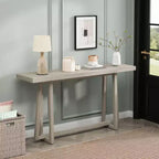 Okak Table d'entrée rectangulaire minimaliste de 59,84 pouces, Table console avec pieds au design unique et plateau épais, Table d'appoint pour foyer, Extérieur