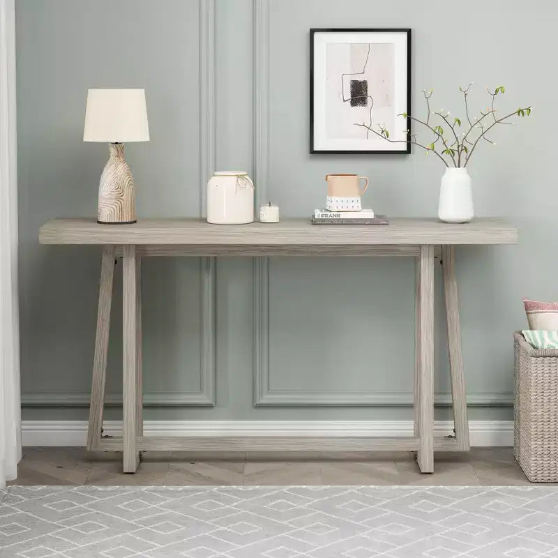 Okak 59.84IN Minimalism Rectangular Entryway Table, Console Table with Unique Legs Design and Thick Top, Accent Table for Foyer, Outdoor