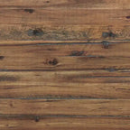 Bureau d'ordinateur Alaterre Furniture Claremont en bois rustique et métal, finition grain de bois naturel avec deux tiroirs latéraux, idéal pour le bureau à domicile et la salle d'étude
