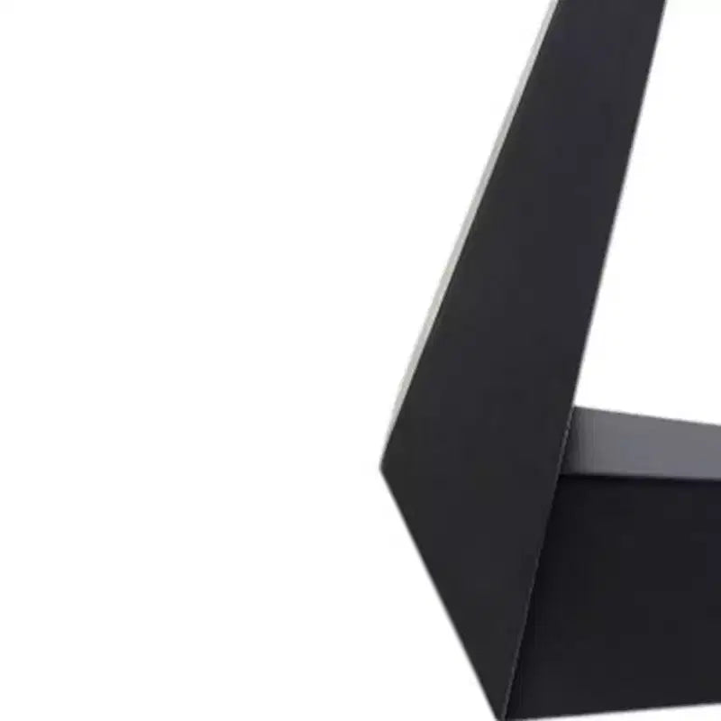 Table à manger extensible HomeRoots 71 en verre transparent et noir et métal, avec base traîneau et rallonge intégrée
