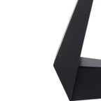 Table à manger extensible HomeRoots 71 en verre transparent et noir et métal, avec base traîneau et rallonge intégrée