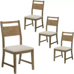 Table à manger ronde en bois massif AMERLIFE 46, chaises, meubles de cuisine et de salle à manger de style Mid-Century