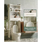 Meuble de rangement Dcolora 23,6'' de large au-dessus des toilettes, étagère de salle de bain en acier inoxydable avec portes à abattant et tiroirs