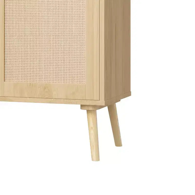 Commode à 3 tiroirs en rotin et bois - Armoire de rangement ModernLuxe