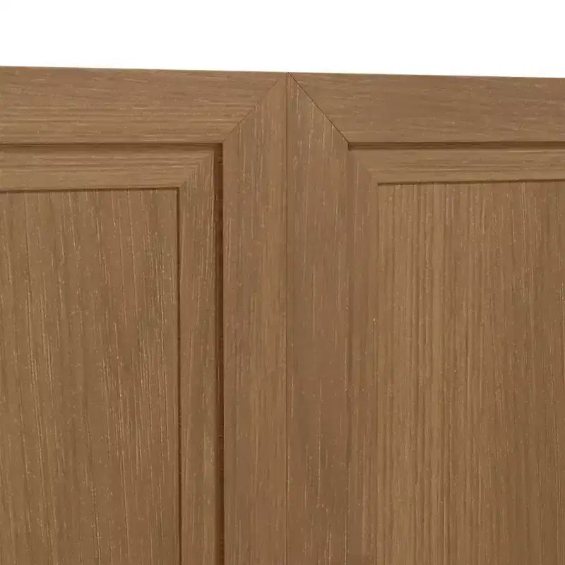 Meuble de rangement en grain de bois de 91,4 cm de haut en blanc, organisateur de rangement avec 2 portes en bois massif pour chambre/salon/salle à manger