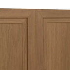 Meuble de rangement en grain de bois de 91,4 cm de haut en blanc, organisateur de rangement avec 2 portes en bois massif pour chambre/salon/salle à manger
