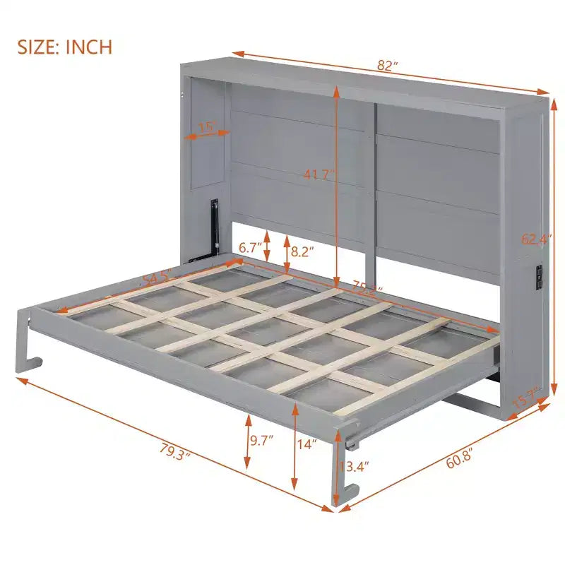 Lit escamotable Merax avec prise et ports USB intégrés
