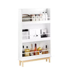 Étagère à livres pour enfants avec 3 tablettes d'exposition frontales, Bibliothèque, Meuble de rangement, Blanc - ModernLuxe