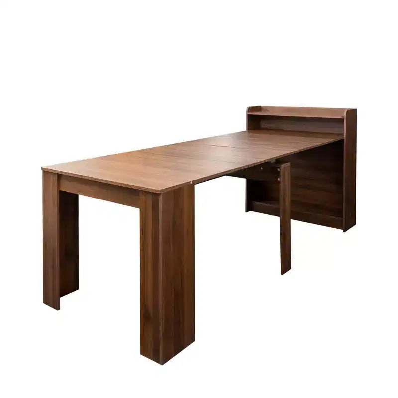 Okak 95.43IN Table à manger moderne extensible avec rangement, Table pliante peu encombrante avec grand plateau, Table de cuisine pour salle à manger