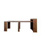Okak 95.43IN Table à manger moderne extensible avec rangement, Table pliante peu encombrante avec grand plateau, Table de cuisine pour salle à manger