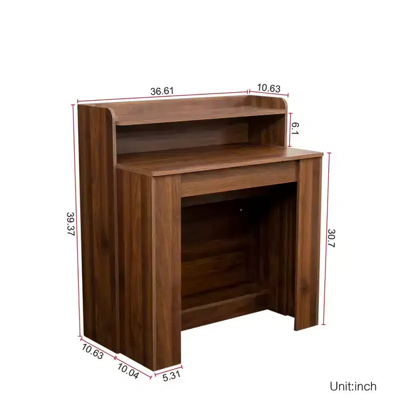 Okak 95.43IN Table à manger moderne extensible avec rangement, Table pliante peu encombrante avec grand plateau, Table de cuisine pour salle à manger