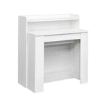 Okak 95.43IN Table à manger moderne extensible avec rangement, Table pliante peu encombrante avec grand plateau, Table de cuisine pour salle à manger
