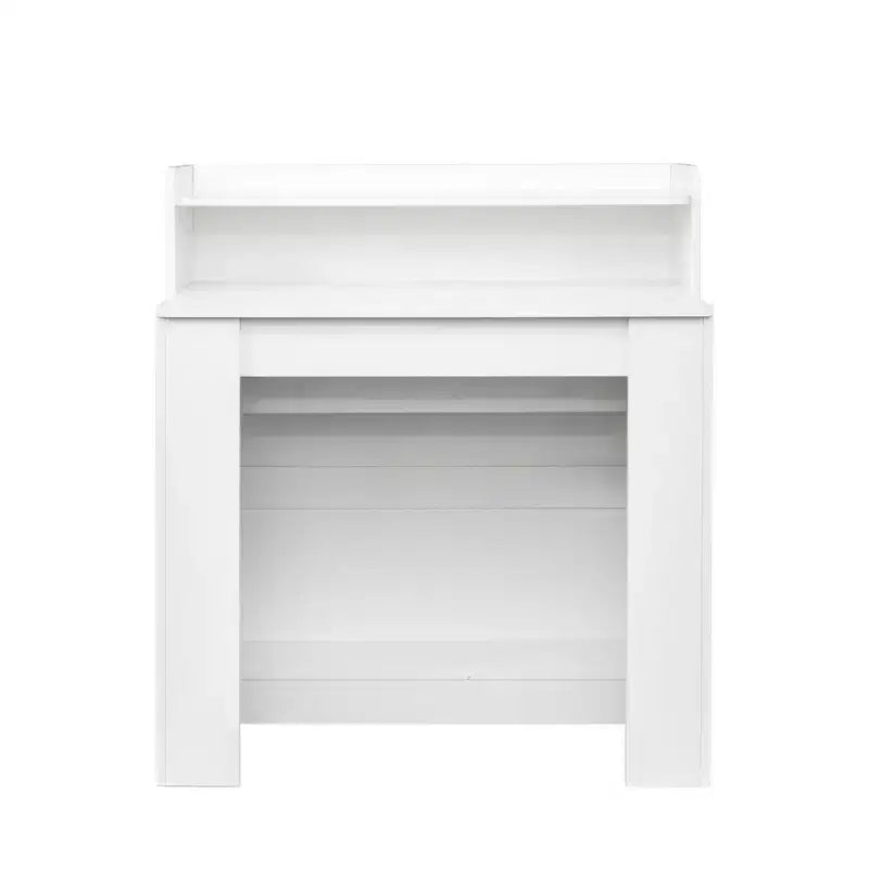 Okak 95.43IN Table à manger moderne extensible avec rangement, Table pliante peu encombrante avec grand plateau, Table de cuisine pour salle à manger