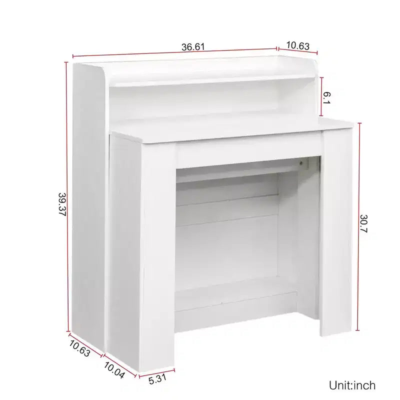 Okak 95.43IN Table à manger moderne extensible avec rangement, Table pliante peu encombrante avec grand plateau, Table de cuisine pour salle à manger