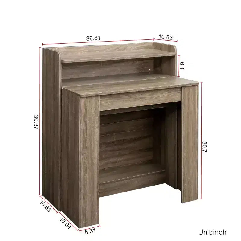 Okak 95.43IN Table à manger moderne extensible avec rangement, Table pliante peu encombrante avec grand plateau, Table de cuisine pour salle à manger
